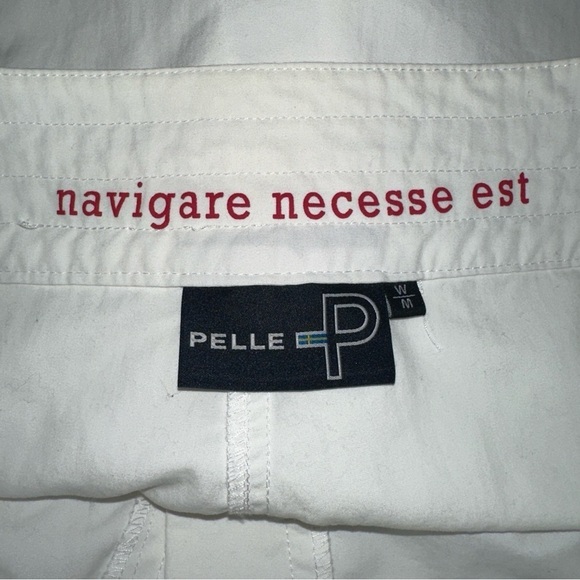 Pelle P Sports Shorts Women's Medium White Short‎ Side Slit Embroidered Skort - Picture 3 of 14